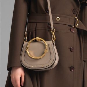 Chloe small Nile bracelet bag Motty gray brand new